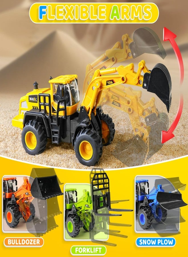 Beestech Construction Truck Toys for 3 4 5 6 7 8 Years Old Boys, Truck Vehicles Sand Sandbox Beach Toys, Excavator Forklift Bulldozer Friction Powered - Image 4